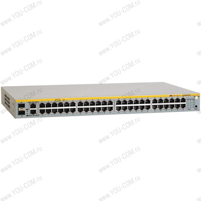 Коммутатор Allied Telesis 48  Port Fast Ethernet WebSmart Switch with 4 uplink ports (2  x 10/100/1000T and  2 x SFP-10/100/1000T Combo ports)