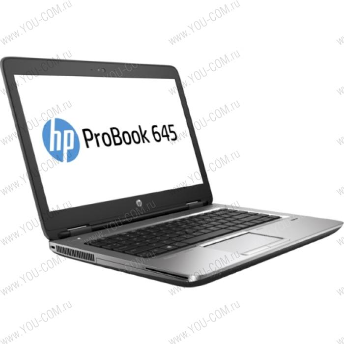 Ноутбук без сумки HP ProBook 645 G3 A8-9600B 2.4GHz,14" FHD (1920x1080) AG,8Gb DDR4(1),256Gb SSD,DVDRW,48Wh LL,FPR,2.1kg,1y,Gray,Win10Pro
