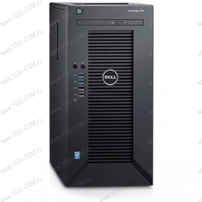 Dell PowerEdge T30 Tower/ E3-1225v5 4C 3.3GHz(8Mb)/1x8GbU2D(2133)/ On-board SATA RAID/ 1x1Tb SATA Entry 7.2k LFF/ UpTo4LFF cable HDD (4th SATA is used by DVD)/ DVDRW/ 1xGE/ PS290W/ 1YBWNBD (210-AKHI)