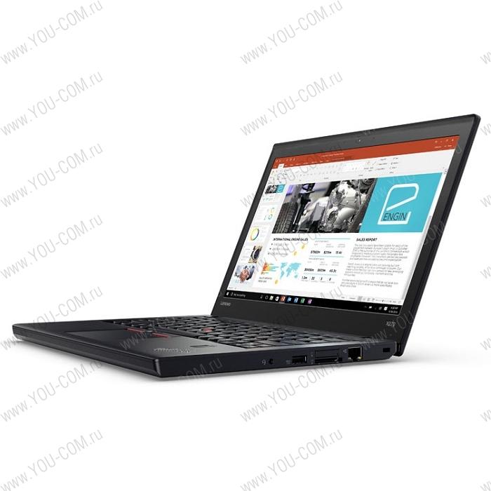 Ноутбук Lenovo ThinkPad X270 12.5" FHD (1920x1080) IPS, i7-7500U (2,7GHz), 8GB DDR4, 256 GB SSD, intel HD 620, NoODD, WWAN ready, WiFi, BT, FPR, 3+3cell, Camera, Win 10 Pro, 1.3Kg, 3y.OS