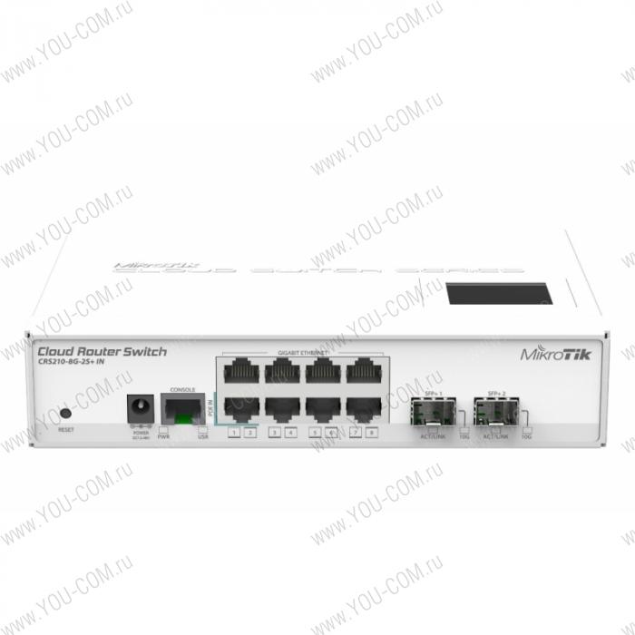 Коммутатор Mikrotik CRS210-8G-2S+IN