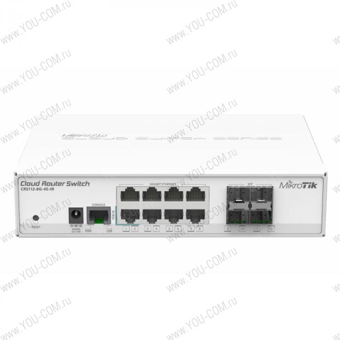 Коммутатор Mikrotik CRS112-8G-4S-IN