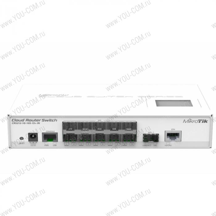 Коммутатор управляемый Mikrotik CRS212-1G-10S-1S+IN