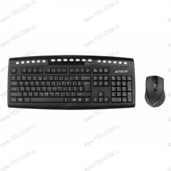 Набор клавиатура + мышь A4TECH 9100F USB (BLACK)