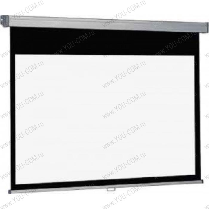 Настенный экран с ручным приводом Procolor ProScreen формат разрешения 16:9 139*240см (129*230см, 104``, эд53см) Matte White S (10220463)