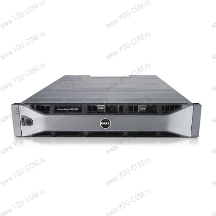 Дисковый массив Dell PowerVault MD3400 SAS 12xLFF Dual Controller 4GB Cache/ no HDD UpTo12LFF/ 2x600W RPS/ Bezel/ Static ReadyRails/ need upgrade firmware Controller/ 3YPSNBD