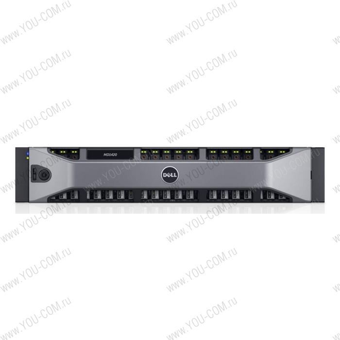 Dell Storage MD1420 SAS 24xSFF Dual EMM/2x1.2TB 10k/ UpTo24SFF/ 2x600W RPS/ 2xCable SAS HD-Mini 2m/ Bezel/ Static ReadyRails II/ 3YPSNBD (210-ADBP)