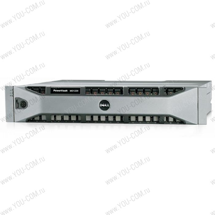 Dell PowerVault MD1220 SAS 24xSFF Dual EMM/ noHDD UpTo24SFF/ 2x1,2Tb SAS 10k/ 2x600W RPS/ 2xCable SAS 2m/ Bezel/ ReadyRails/ 3YPSNBD (210-30718)