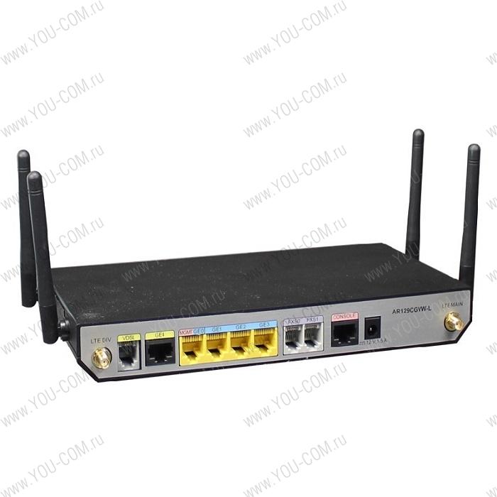 Маршрутизатор Huawei AR129CGVW-L Bundle,1 GE WAN,1 VDSL WAN,4 GE LAN,1 LTE,2 FXS,WIFI 2.4G+5G,1 USB2.0 with Radio Frequency Cable and Isotropic Antenna_DEMO