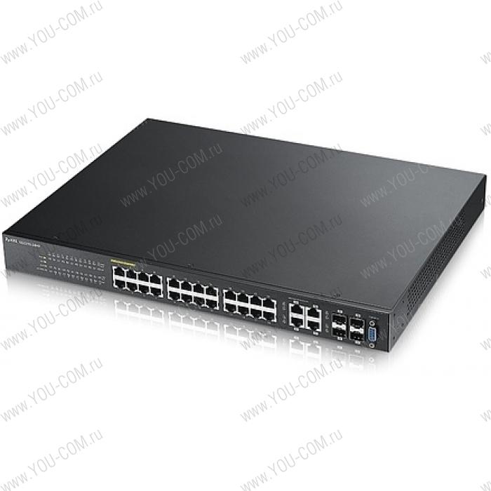 Коммутатор Zyxel GS2210-24HP, 24 port Gigabit L2 managed PoE+ switch 375Watt