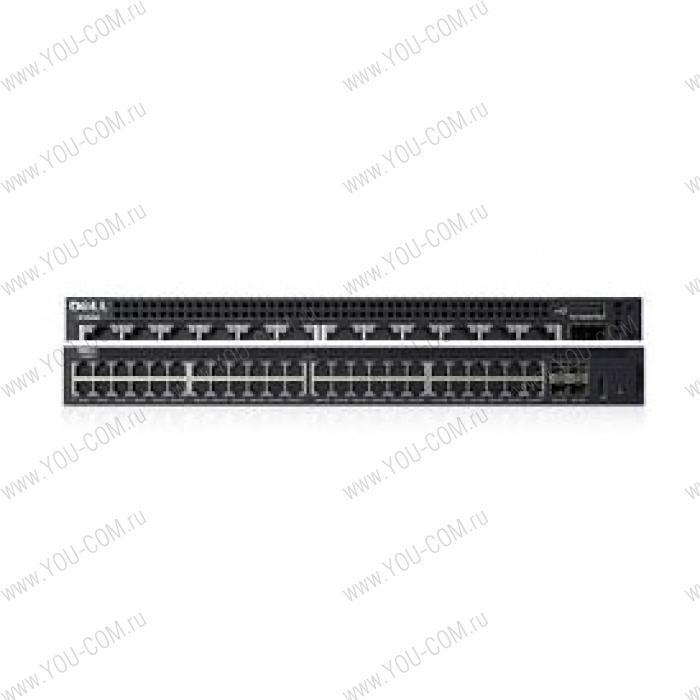 DELL Networking X1052 с веб-интерфейсом, 48 портов 1GbE и 4 порта 10GbE SFP+, 3YPSNBD (210-AEIO)