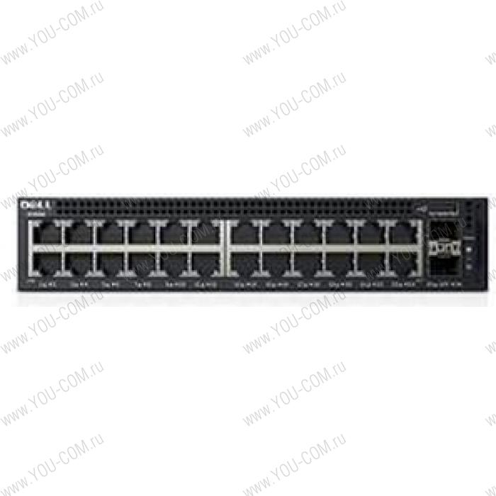 DELL Networking X1026 с веб-интерфейсом, 24 порта 1GbE и 2 порта 1GbE SFP, 3YPSNBD (201-AEIM)