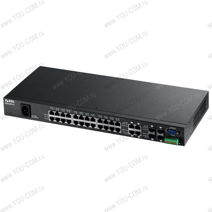 L2 коммутатор Zyxel MES3500-24, 24xFE, 4xCombo (SFP/RJ-45), питание AC/DC