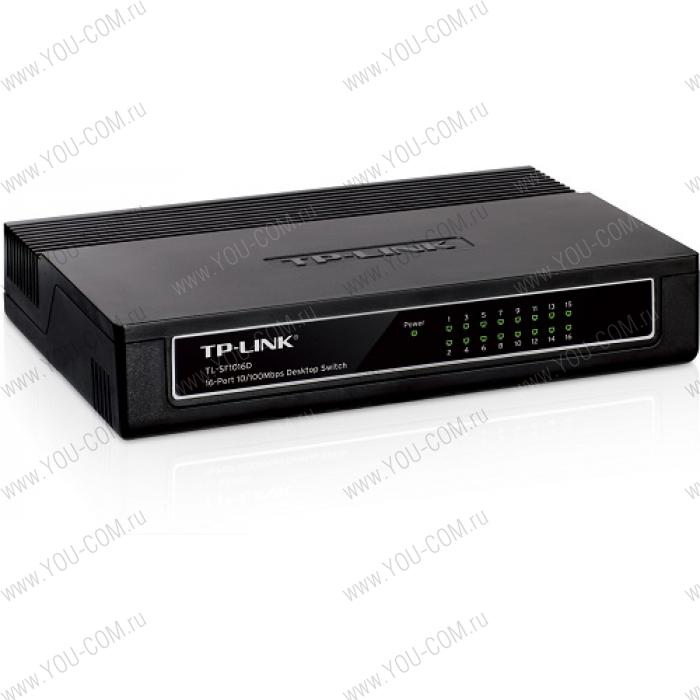 TP-Link 16-портовый 10/100 Мбит/с настольный/монтируемый в стойку коммутатор_DEMO