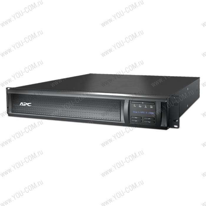 Источник бесперебойного питания APC Smart-UPS X 1500VA/1200W, RM 2U/Tower, Ext. Runtime, Line-Interactive, LCD, Out: 220-240V 8xC13 (3-gr. switched) , SmartSlot, USB, COM, EPO, HS User Replaceable Bat, Black, 3(2) y.war.(незначитель