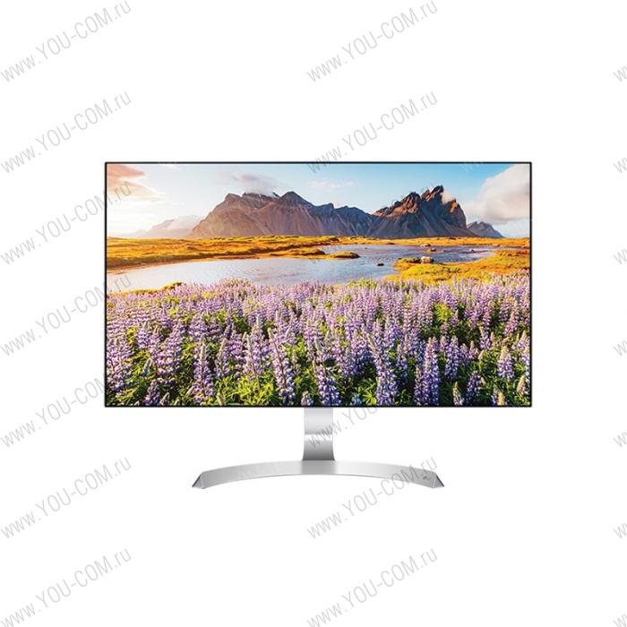 Монитор LG 27" 27MP89HM-S IPS LED, 1920x1080, 5ms, 250cd/m2, 10Mln:1, 178°/178°, D-Sub, HDMI*2, Headphone Out, колонки, Tilt, VESA, Silver