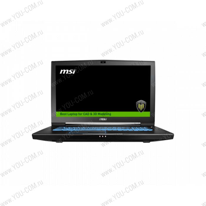 Ноутбук без сумки MSI WT73VR 7RM-816RU Core i7-7820HK 2.9GHz,CM238,17.3" UHD IPS AG,32GB DDR4(2),SuperRAID4-512Gb SSD/1TB 7.2krpm,NV P5000 16Gb,WiFi,BT,Backlite kbd,Win10Pro(64),3y,Black