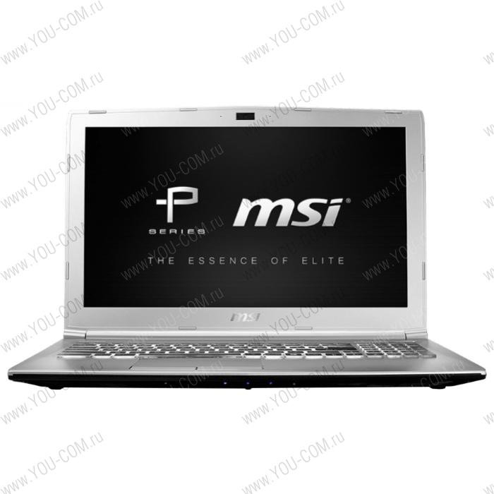 Ноутбук без сумки MSI PL60 7RD-027XRU Core i5-7200U 2.5GHz,15.6" FHD AG,8GB DDR4(1),1TB 7.2krpm,GF GTX 1050 2Gb,WiFi,BT,Backlite kbd,DOS,1y,Silver