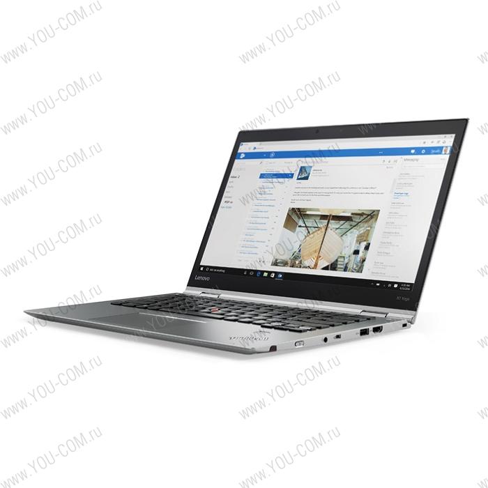 Ноутбук Lenovo ThinkPad X1 YOGA Gen2 14" FHD (1920x1080) IPS, i5-7200U (2,5 GHz), 8GB LPDDR3, 256GB SSD, Intel HD 620, NoODD, 4G-LTE, WiFi, BT, FPR, Pen PRO, 4cell, Win 10 Home, Silver, 1.36Kg, 3y.OS