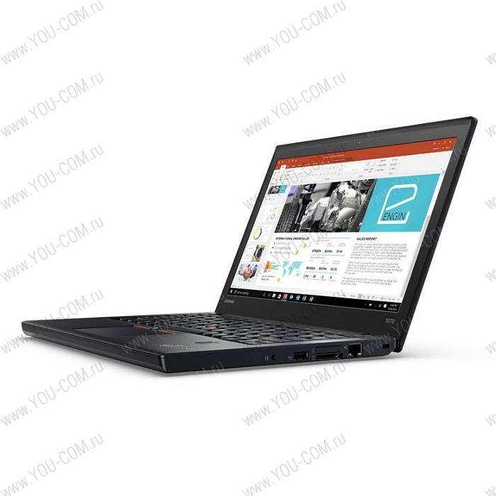 Ноутбук Lenovo ThinkPad X270 12.5" FHD (1920x1080) IPS, i7-7500U (2,7GHz), 16GB DDR4, 512GB SSD, intel HD 620, NoODD, 4G-LTE, WiFi,BT, TPM, FPR, 3+3cell, Camera, Win 10 Pro, 1.30Kg, 3y.OS