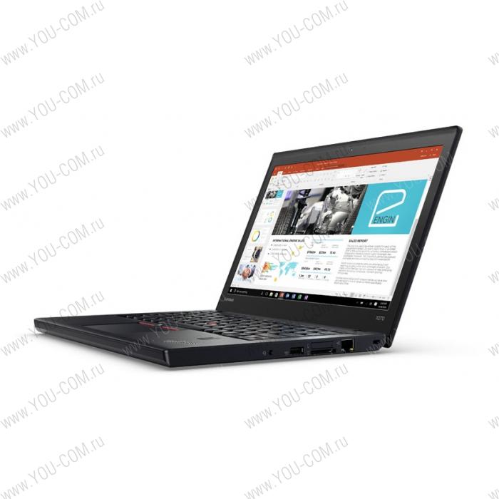 Ноутбук Lenovo ThinkPad X270 12.5" HD (1366x768), i5-7200U (2,5GHz), 4GB DDR4, 500GB/7200, intel HD 620, NoODD, WWAN ready, WiFi, BT, TPM, FPR+SCR, 3+3cell, Win 10 Pro, 1.3Kg, 3y.OS