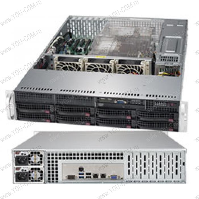 Серверная платформа Supermicro SuperServer 2U 6029P-TR noCPU(2)2nd Gen Xeon Scalable/TDP 70-205W/ no DIMM(16)/ SATARAID HDD(8)LFF/ 2xGbE/ 6xLP, M2/ 2x1000W