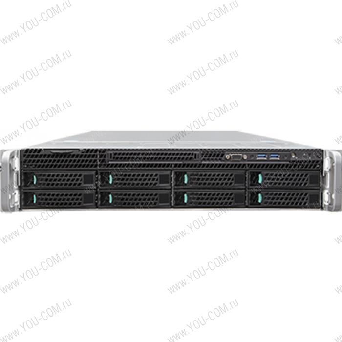 Серверная платформа Intel Server System WILDCAT PASS 2U R2308WTTYSR 943829 2xE5-26**v4/ DDR4 ECC RDIMM x24/ 8x3,5"/ 2x10GBe/ SWRAID(0,1,10,opt.5)/ 12GbSAS Backplane/ 1x1100W redundant PWS.(с разборки L9, не б/у)