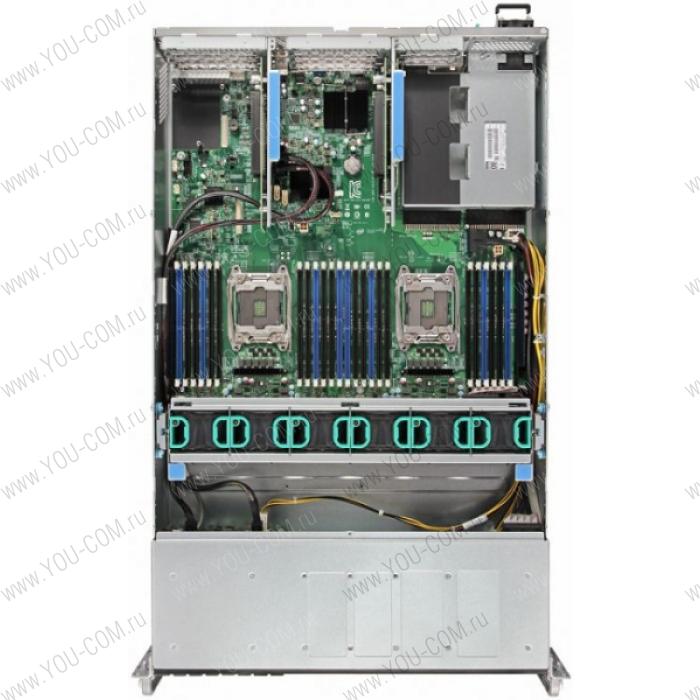 Серверная платформа Intel Server System WILDCAT PASS 2U R2208WT2YSR 943827 2xE5-26**v4/ DDR4 ECC RDIMM x24/ 8x2,5"/ 2xGBe/ SWRAID(0,1,10,opt.5)/ 12GbSAS Backplane/ 1x1100W redundant PWS.(с разборки L9, не б/у)