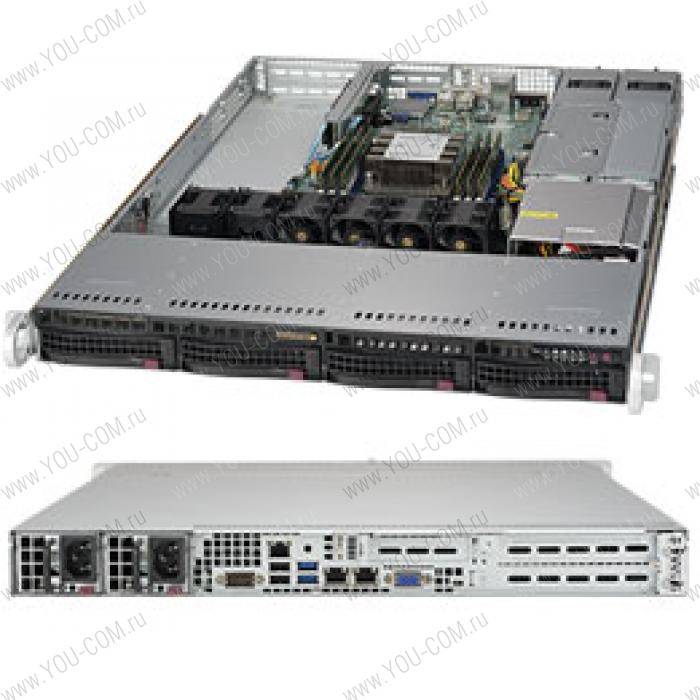Серверная платформа Supermicro SuperServer 1U 5019P-WTR noCPU(1)Scalable/TDP 70-205W/ no DIMM(6)/ SATARAID HDD(4)LFF/ 2x10GbE/ 2xFH, 1xLP, M2/ 2x500W