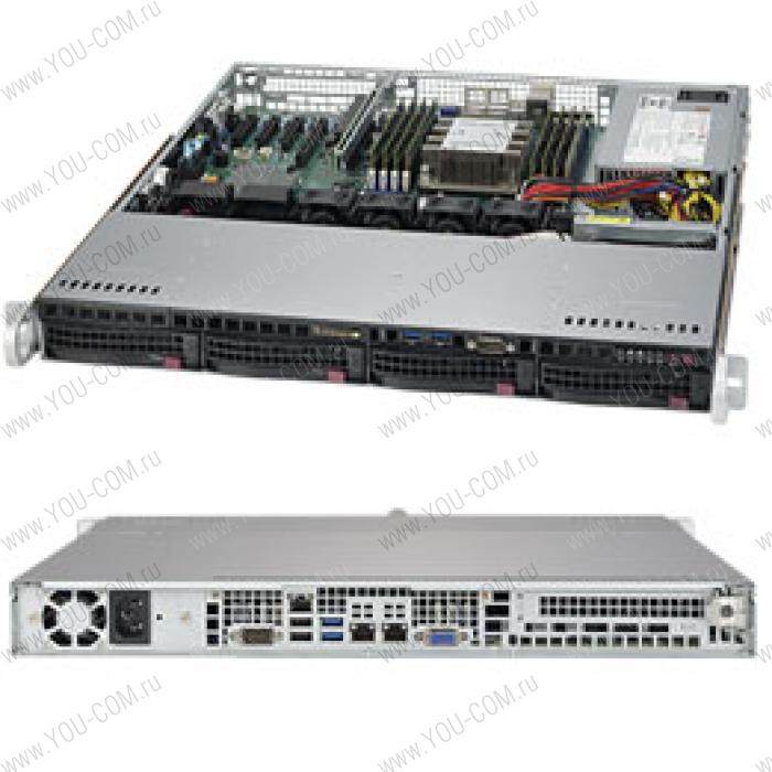 Серверная платформа Supermicro SuperServer 1U 5019P-MT noCPU(1)Scalable/TDP 70-205W/ no DIMM(8)/ SATARAID HDD(4)LFF/ 2x10GbE/ 1xFH, M2/ 1x350W