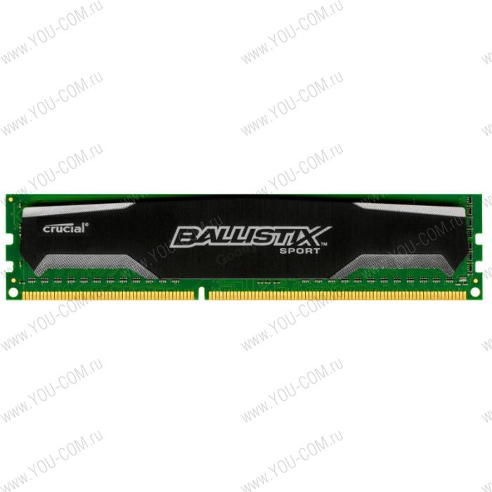 Оперативная память Crucial by Micron  DDR3   4GB  1600MHz UDIMM (PC3-12800) CL11 1.5V (Retail) Ballistix Sport