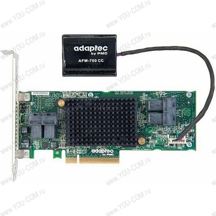 Microsemi Adaptec ASR-81605Z SGL RAID 0/1/1E/10/5/6/50/60 16i-ports 1Gb Flash BBU (2287101-R)