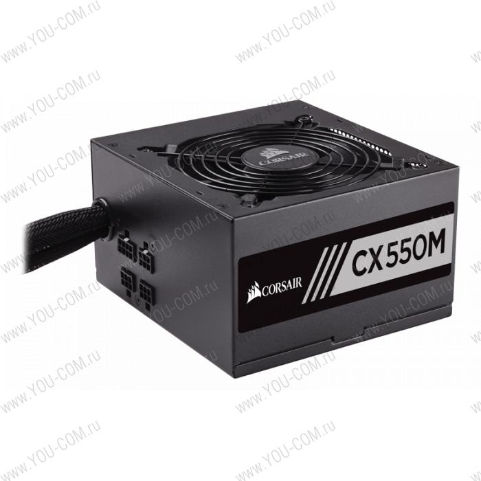 Corsair CX550M (CP-9020102-EU), 550W, 120-mm fan, 80 Plus Bronze, Semi-modular