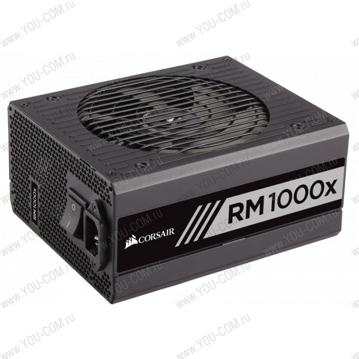 Блок питания Corsair RM1000x (CP-9020094-EU), 1000W, 135-mm fan, 80 Plus Gold, Fully modular