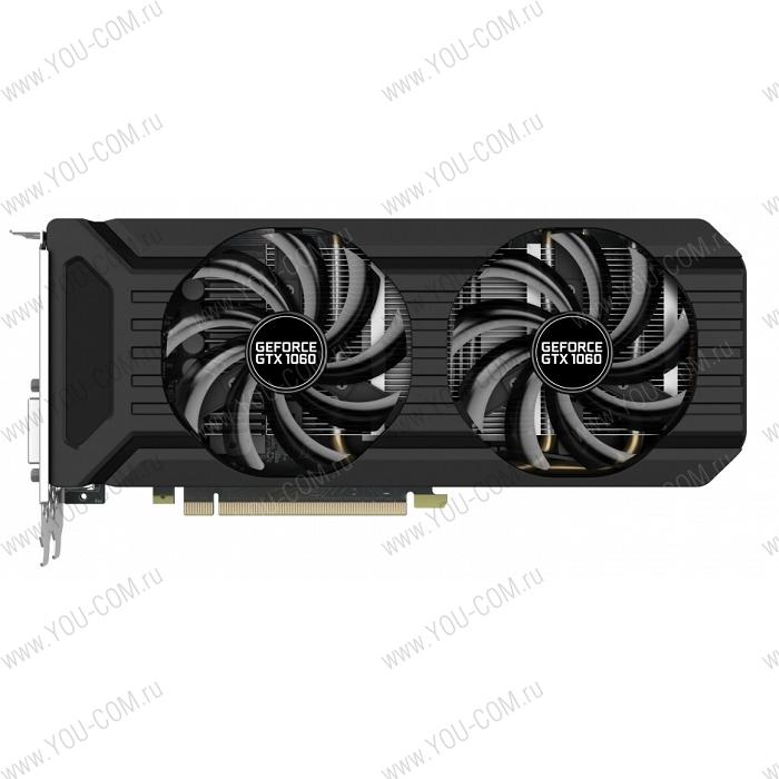 Видеокарта PALIT PA-GTX1060 DUAL 6G/<GeForce_GTX1060> 6 GB  DUAL 192bit GDDR5 DVI, HDMI, 3xDP Ret (NE51060015J9-1061D Ret)