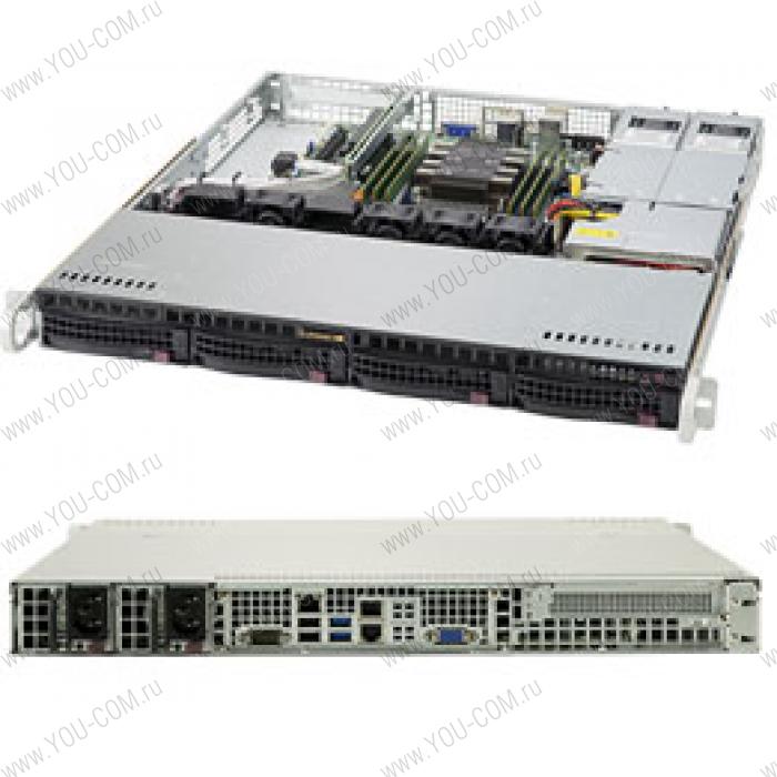 Supermicro SuperServer 1U 5019P-MR noCPU(1)Scalable/TDP 70-165W/ no DIMM(6)/ SATARAID HDD(4)LFF/ 2xGbE/1xFH, M2/ 2x400W