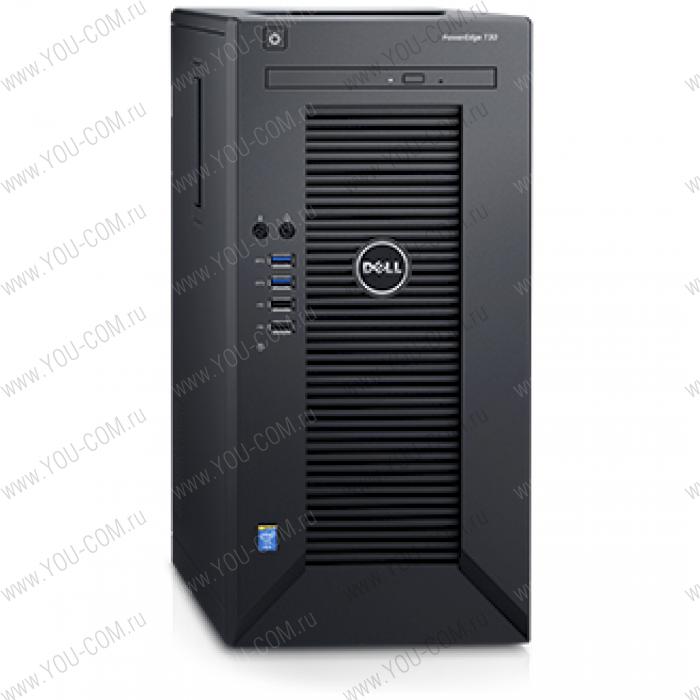 Dell PowerEdge T30 Tower/ E3-1225v5 4C 3.3GHz(8Mb)/1x8GbU2D(2400)/ On-board SATA RAID/ 1x1Tb SATA Entry 7.2k LFF/ UpTo4LFF cable HDD (4th SATA is used by DVD)/ DVDRW/ 1xGE/ PS290W/ 1YBWNBD (210-AKHI)