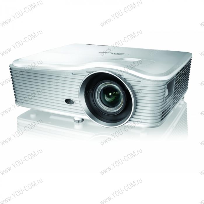 Проектор Optoma EH515ST Full 3D; DLP,1080p (1920*1080),5000 ANSI Lm,10000:1; 0,79:1;Трап.V+/-30,H+/-30;HDMI 1.4 x2+MHL;DisplayPort;VGA x2;S-Video;Composite;Audio IN(RCA/3,5mm)x3;VGAOut x1;USB(A);USB(B) x2;+12V;RJ45;RS232;20W;6,1кг. (E1P1A095E1Z1)