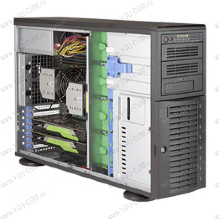 Supermicro SuperWorkstation 4U 7049A-T noCPU(2)Scalable/TDP 70-205W/ no DIMM(16)/ SATARAID HDD(8)LFF/ 2xGbE/ 6xFH, M2/ 1x1200W