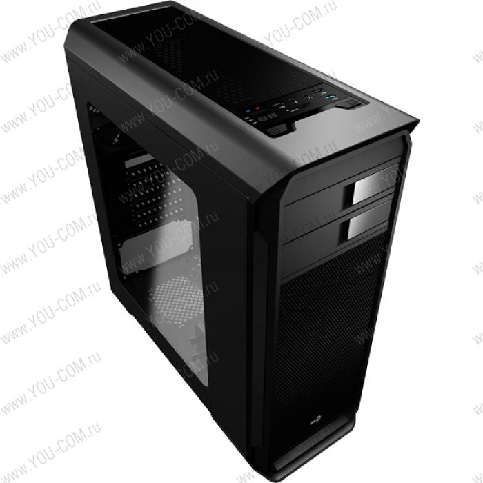 Корпус Aerocool Aero-500 чёрный с акриловым окном, ATX, без БП, SD-картридер, 1x USB 3.0 + 2x USB 2.0, 2 реобаса, фильтры от пыли, окно