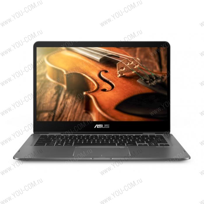 Ноутбук ASUS Zenbook Flip 14 UX461UA-E1012T Core i5-8250U/8Gb/256GB SSD M2/Intel 620/14.0 FHD NanoEdge1920x1080 TOUCH /WiFi/BT/Cam//Illum KB/Windows 10/1.4Kg/Grey