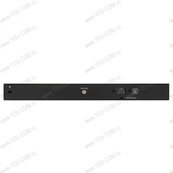 Коммутатор D-Link DGS-1210-28P/ME/B1A, L2 Managed Switch with 24 10/100/1000Base-T ports and 4 1000Base-X SFP ports (24 PoE ports 802.3af/802.3at (30 W), PoE Budget 193 W)