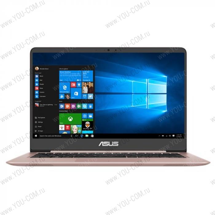 Ноутбук ASUS Zenbook UX410UF-GV029T Core i5-8250U/8Gb/1Tb+128GB M.2 SSD/GF MX130 2Gb/14.0"/FHD (1920x1080)AG/WiFi/BT/Cam/Windows 10/ROSE GOLD/Illuminated KB/1,4kg/Sleeve