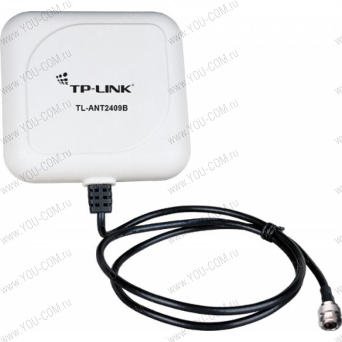 Антенна [TL-ANT2409B] Tp-Link TL-ANT2409B 2,4 ГГц внешняя направленная 9 дБи панельная антенна, кабель длиной 1 м, разъём типа N