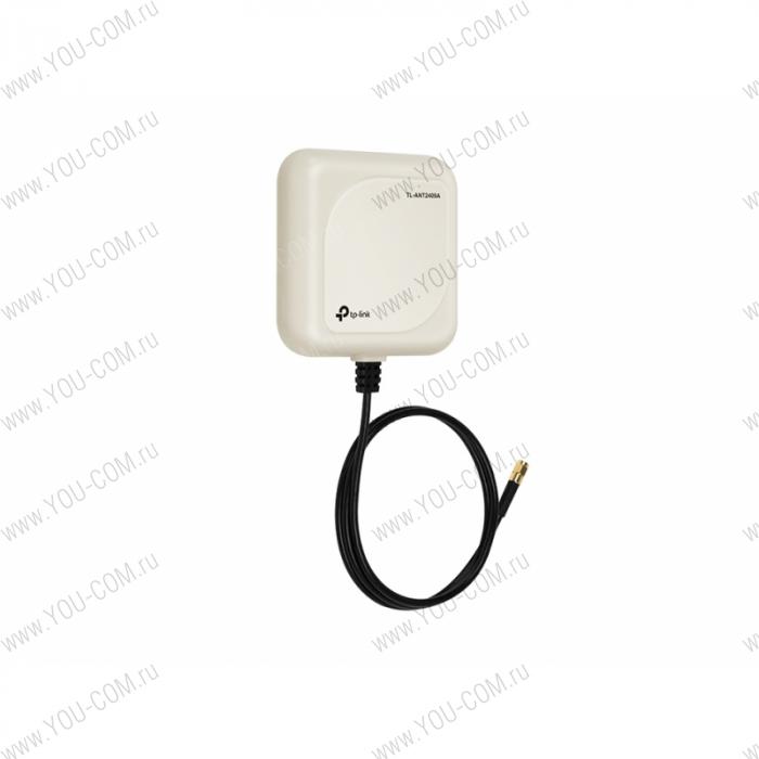 Антенна [TL-ANT2409A] Tp-Link TL-ANT2409A 2,4 ГГц 9 дБи Внешняя направленная панельная антенна, 1 м кабель, разъём RP-SMA, для использования по схеме точка-точка, индустриальный дизайн для наружного использования