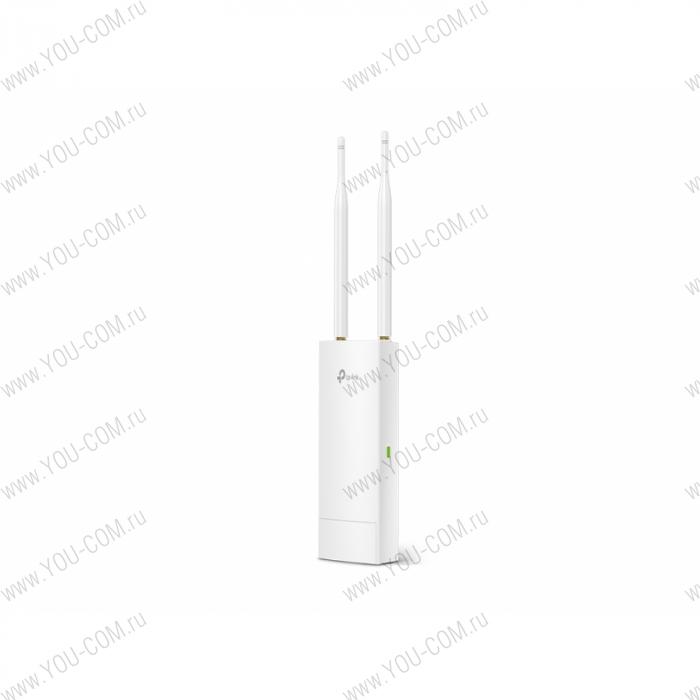 Точка доступа [EAP110-Outdoor] Tp-Link EAP110-Outdoor чипсет Qualcomm, до 300 Мбит/с на 2,4 ГГц, 802.11b/g/n, 1 порт LAN 10/100 Мбит/с, поддержка пассивного PoE, централизованное управление, портал аутентификации, Multi-SSID, 5 дБи внешние всенаправленны