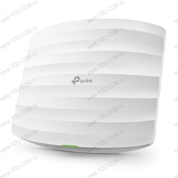 Точка доступа [EAP225] Tp-Link EAP225 Qualcomm, до 300 Мбит/с на 2,4 ГГц и до 867 Мбит/с на 5 ГГц, поддержка стандартов 802.11a/b/g/n/ac, поддержка 802.3afPoE, 1 гигабитный порт, централизованное управление, портал аутентификации, Band Steering, WMM