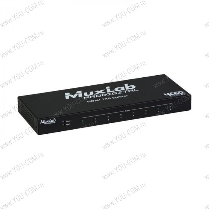 Сплиттер 1х8 HDMI, 4K/60 MuxLab 500427
