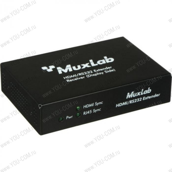 Приемник HDMI / HDBT, управление RS232, UHD-4K до 70м, питание от сети 220 MuxLab 500454-RX