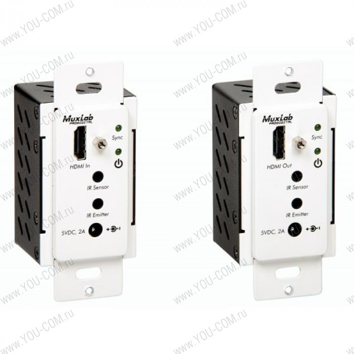 Передатчик HDMI / HDBT, UHD-4K, в форме декоративной настенной розетки MuxLab 500451-WP-DEC-TX